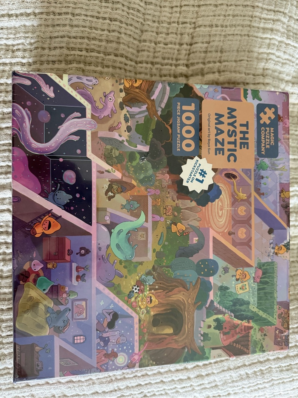 The Mystic Maze 1000-Piece Puzzle for Kids - Purple & Green Fantasy